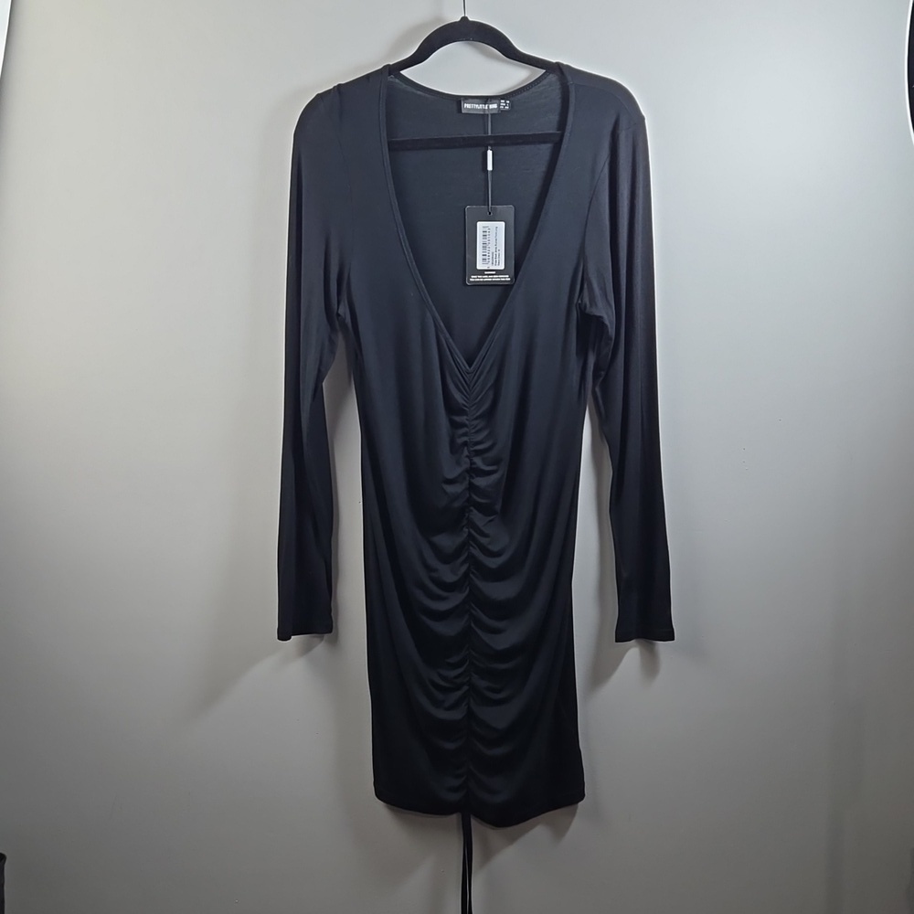 PrettyLittleThing Black Long Sleeve Dress NWT